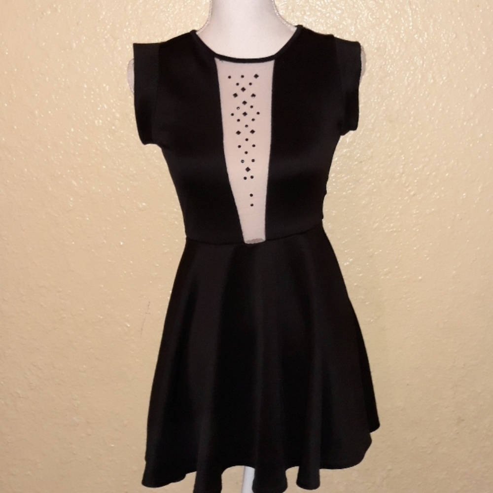 Flashing lights black dress Small